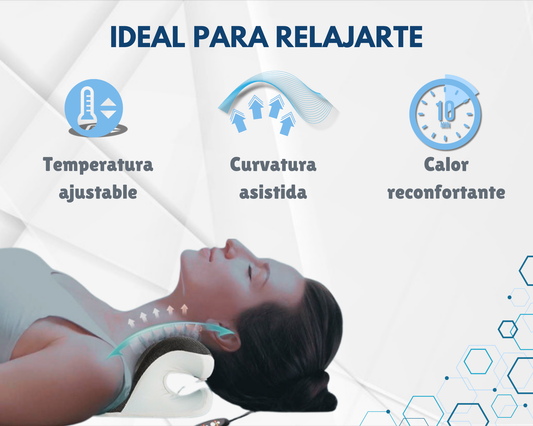 Almohada cervical térmica ABB4US con temperatura ajustable, curvatura asistida y calor reconfortante