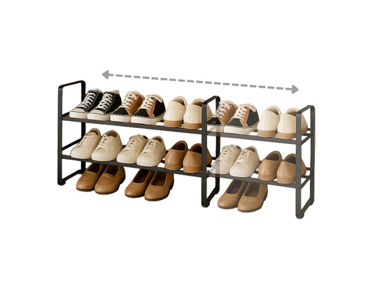 Zapatero extensible estrecho ABB4US en un recibidor pequeño