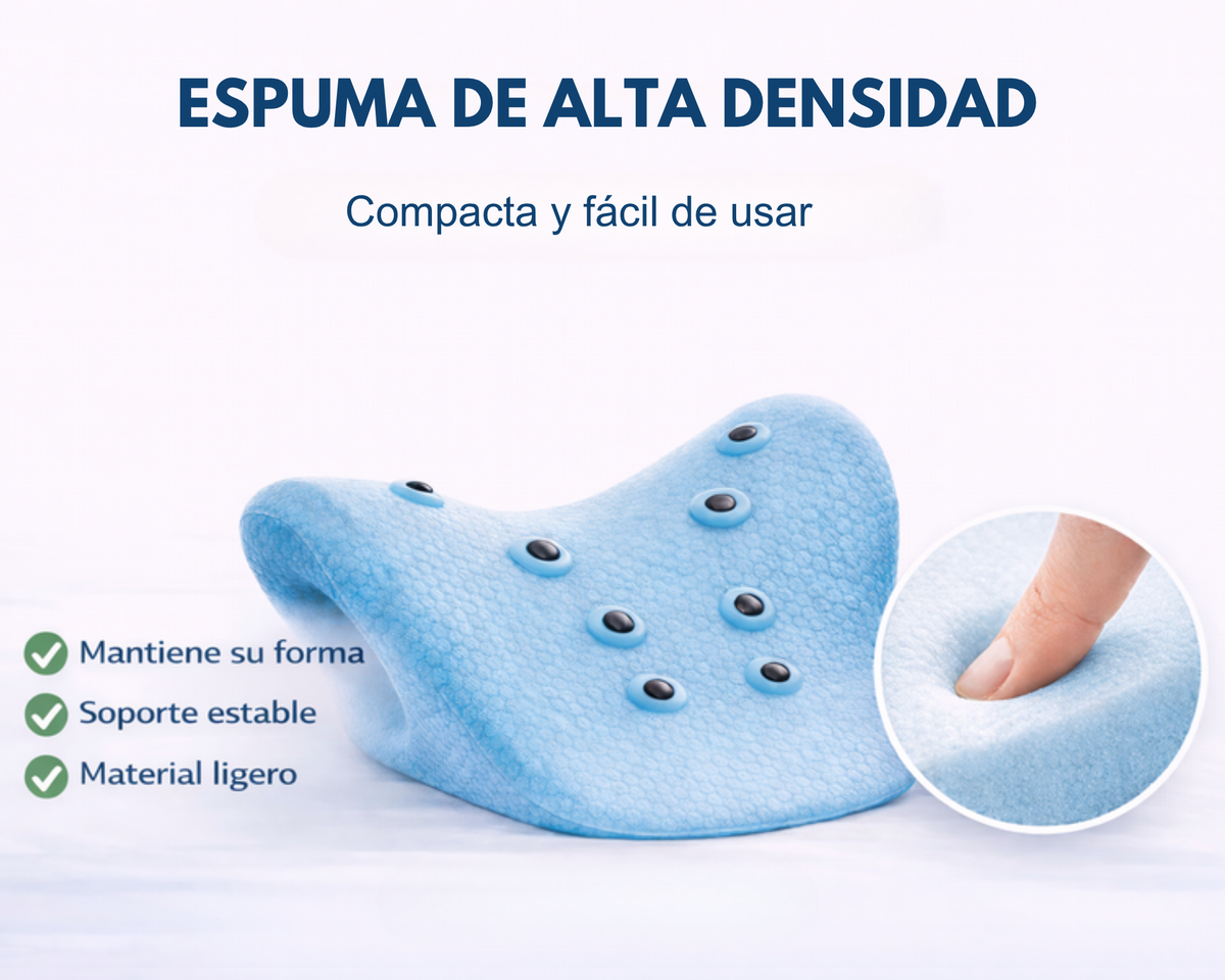 Almohada cervical celeste ABB4US de espuma de alta densidad, compacta y ligera