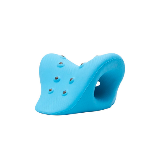 Almohada de Tracción Cervical Magnética celeste para Cuello y Hombros