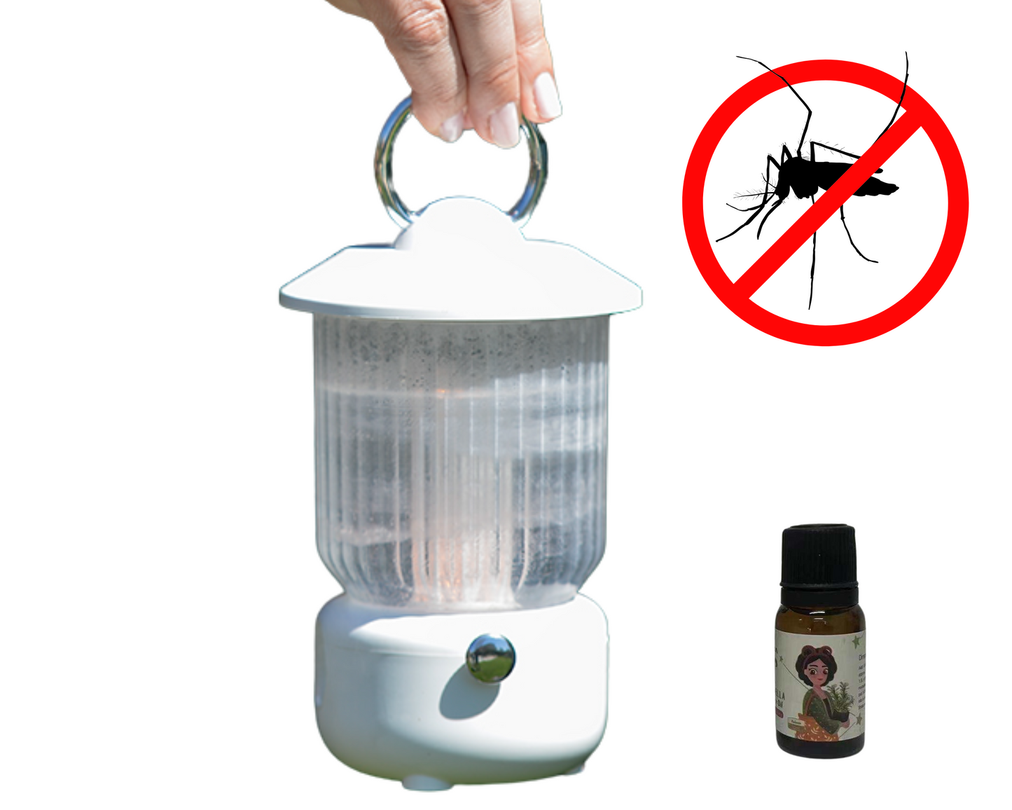 Humidificador Difusor de Aromas ABB4US con Luz LED – Farol Inalámbrico Recargable por USB