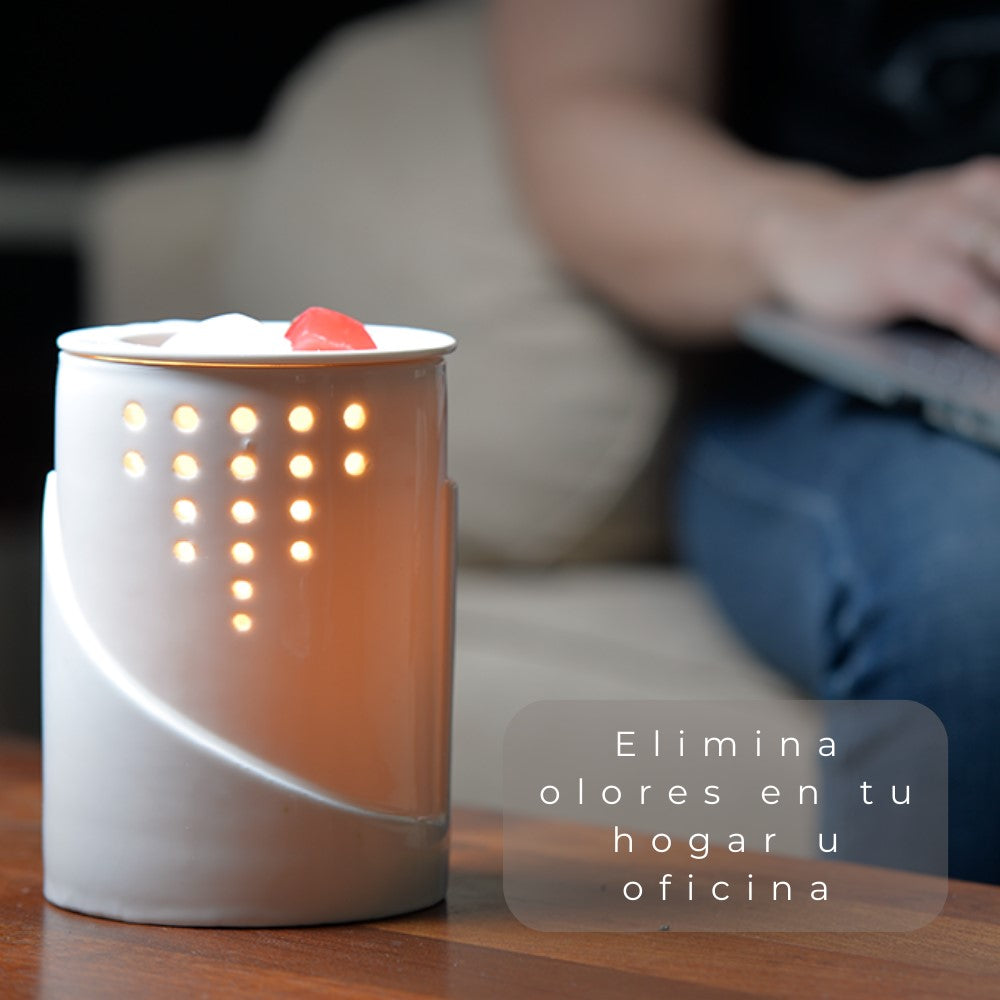 Calentador de Velas Cerámico Blanco ABB4US – Difusor de Aromas Decorativo