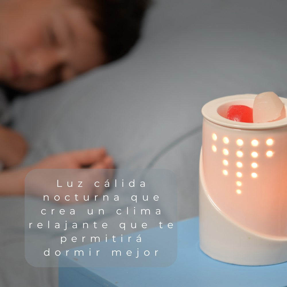 Calentador de Velas Cerámico Blanco ABB4US – Difusor de Aromas Decorativo