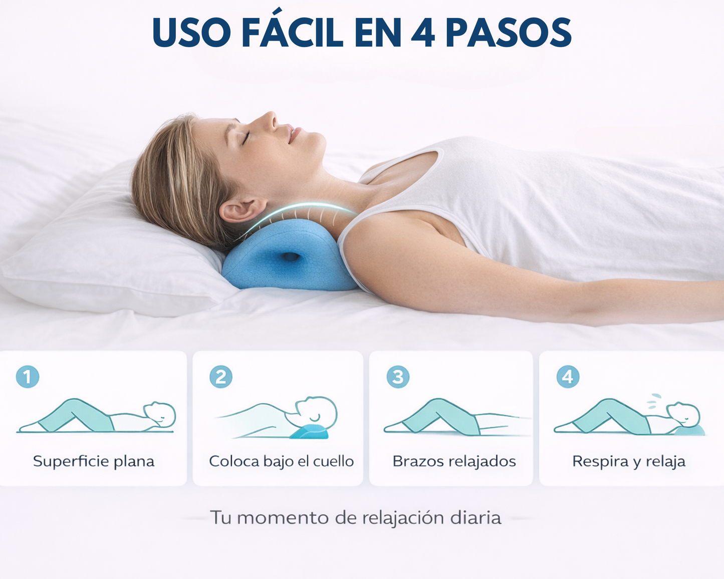 Almohada de Tracción Cervical Magnética para Cuello y Hombros