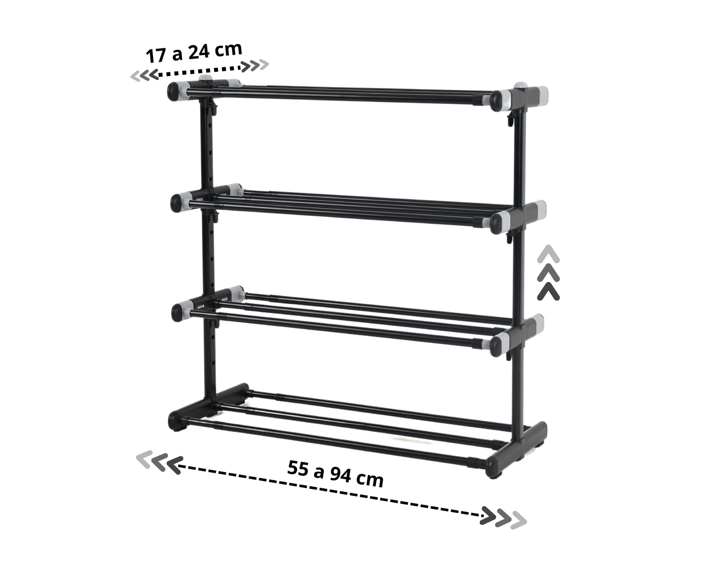 Zapatero Extensible de 4 Niveles ABB4US – Organizador de Calzado Metálico