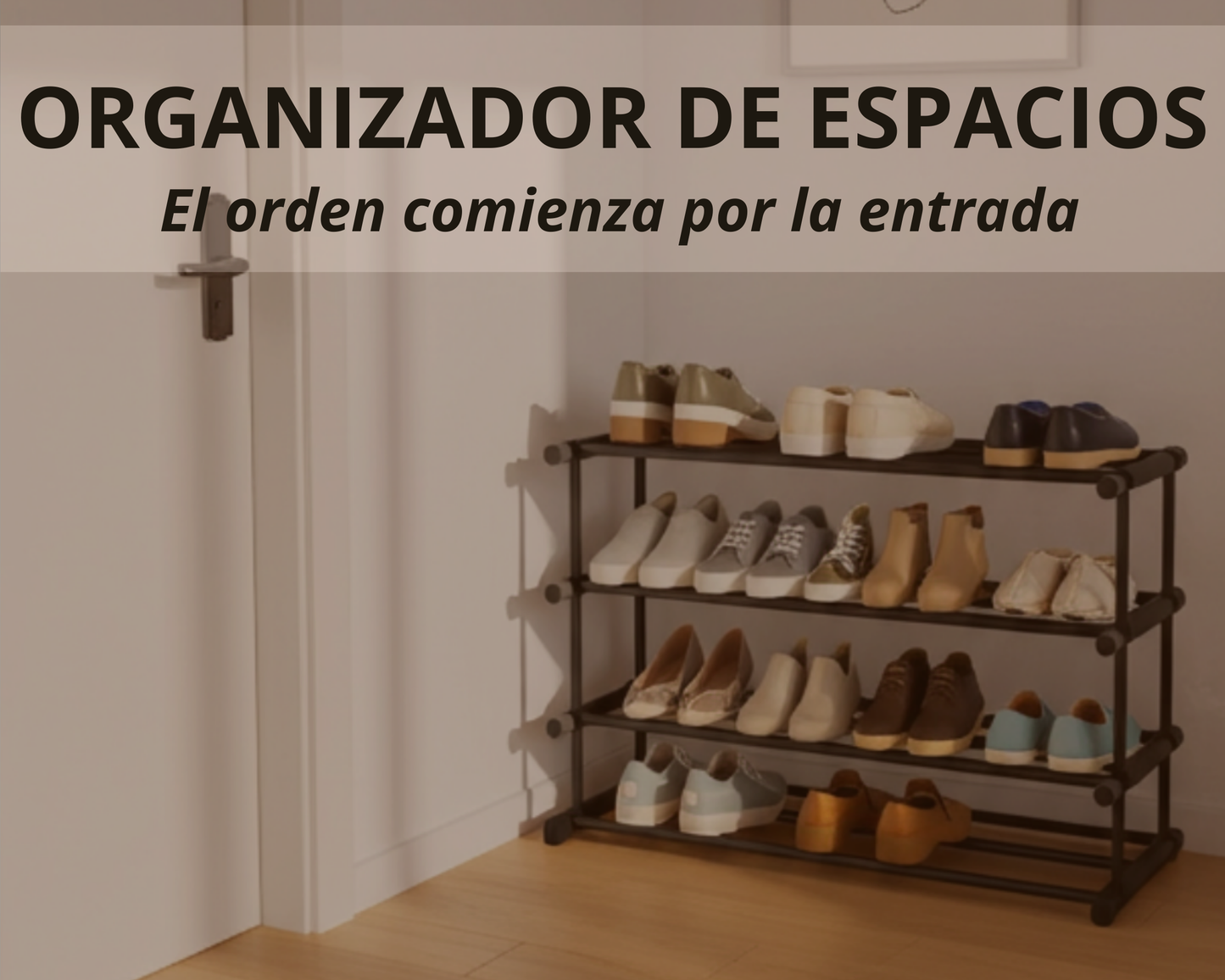 Étagère à chaussures en métal à 4 niveaux | Extensible | Hauteur et profondeur réglables | Rangement pour 20 paires de chaussures