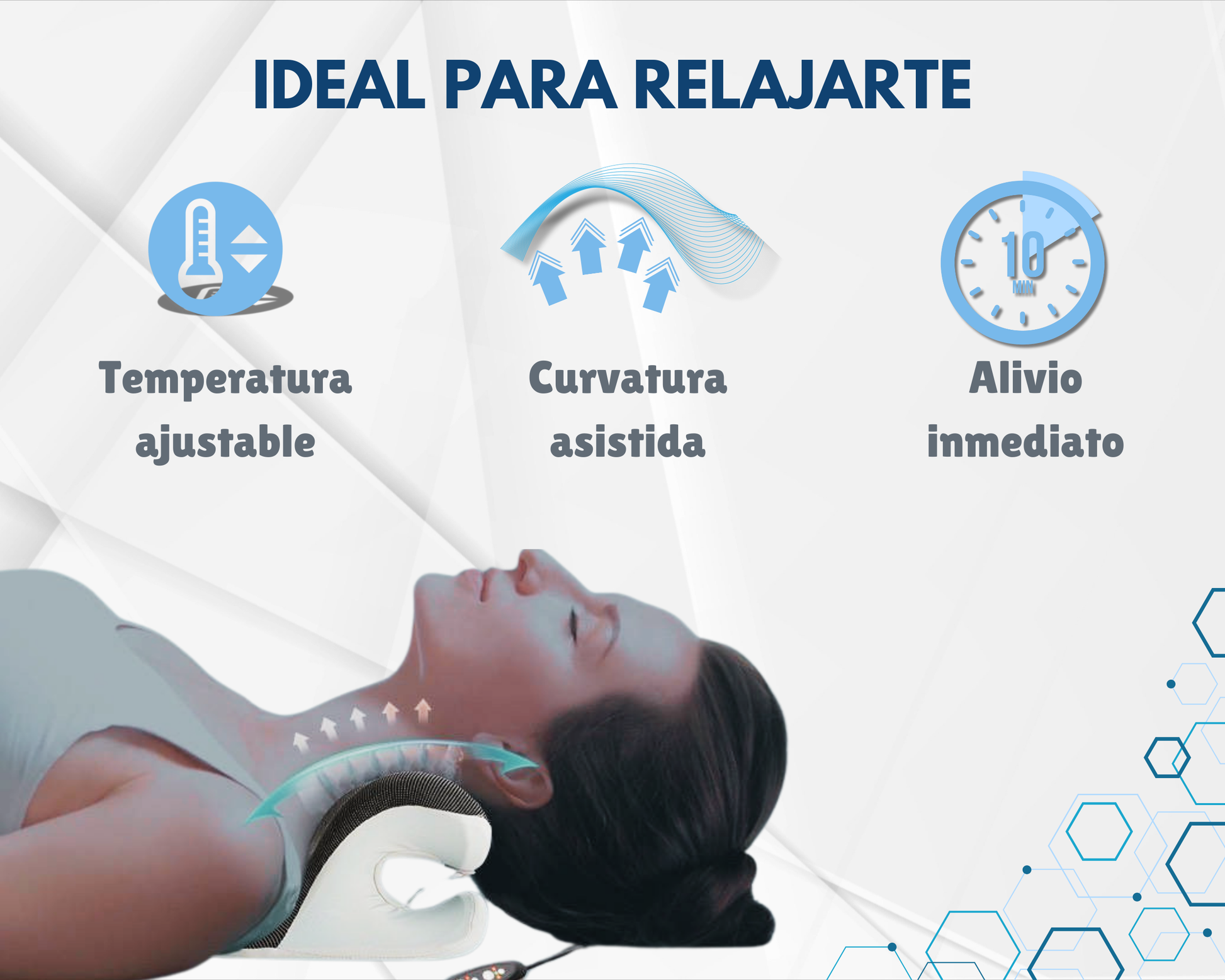 Dispositivo de Tracción Cervical Térmico para Aliviar el Dolor de Cuello y Hombros